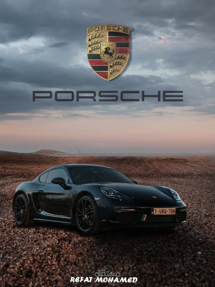 بوستر اعلان عن منتج " عربيه Porsche "