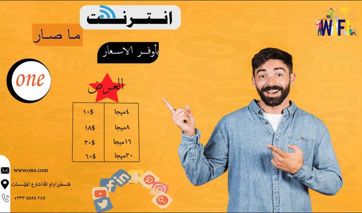 اعلان لشركة انترنت - سرعات