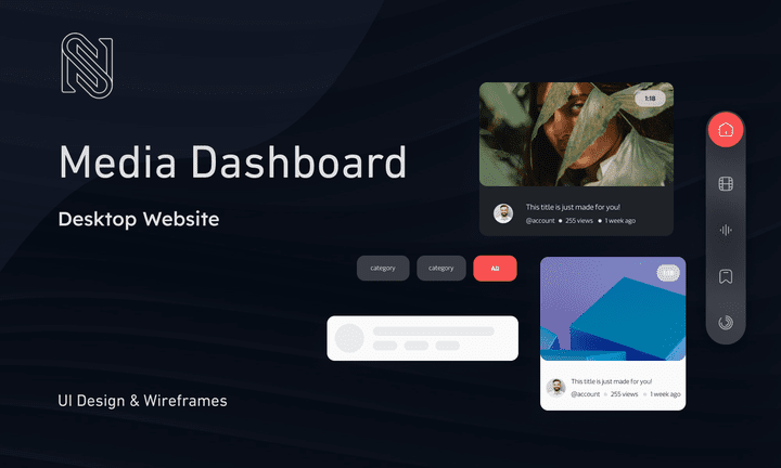 Media Dashboard- تصميم واجهات لوحة تحكم