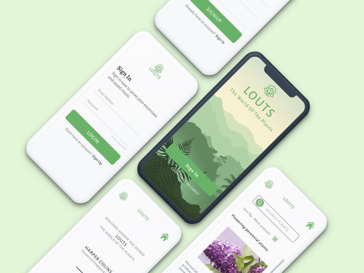 Louts app UI/UXdesign