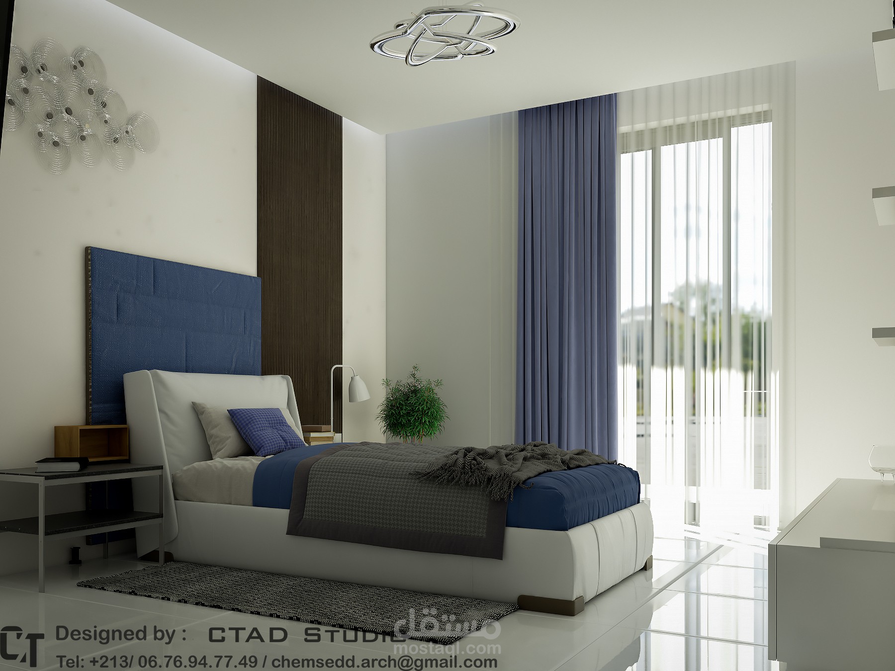 تصميم داخلي ثلاثي الأبعاد لـغرفة نوم لطفل بالنمط المودرن MODERN BOY'S BEDROOM 3D INTERIOR DESIGN