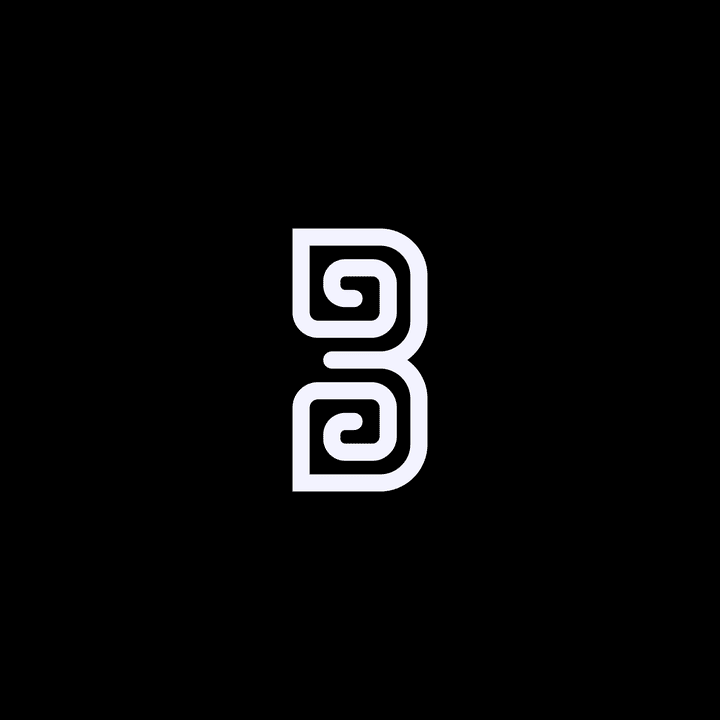 3B minimal logo design for an online service