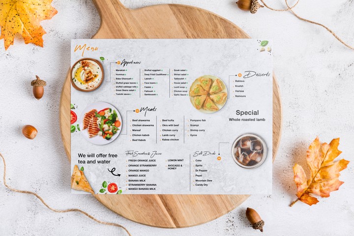 Menu design