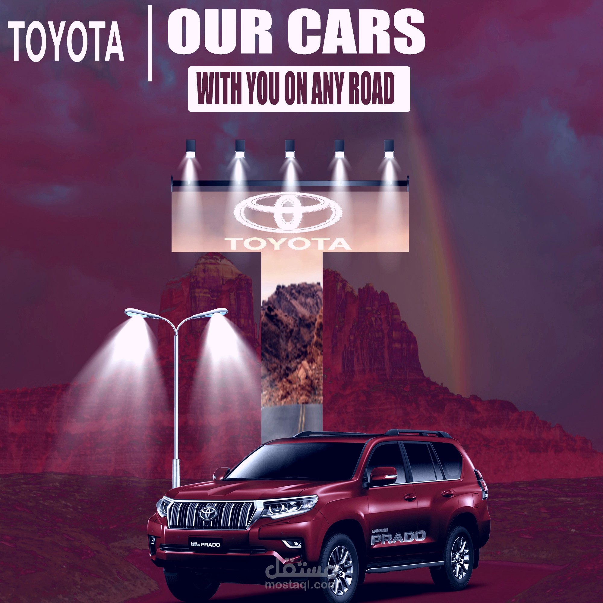 تصميم social media  لشركة Toyota