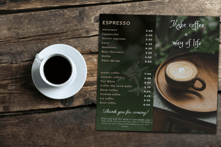 Coffee Menu