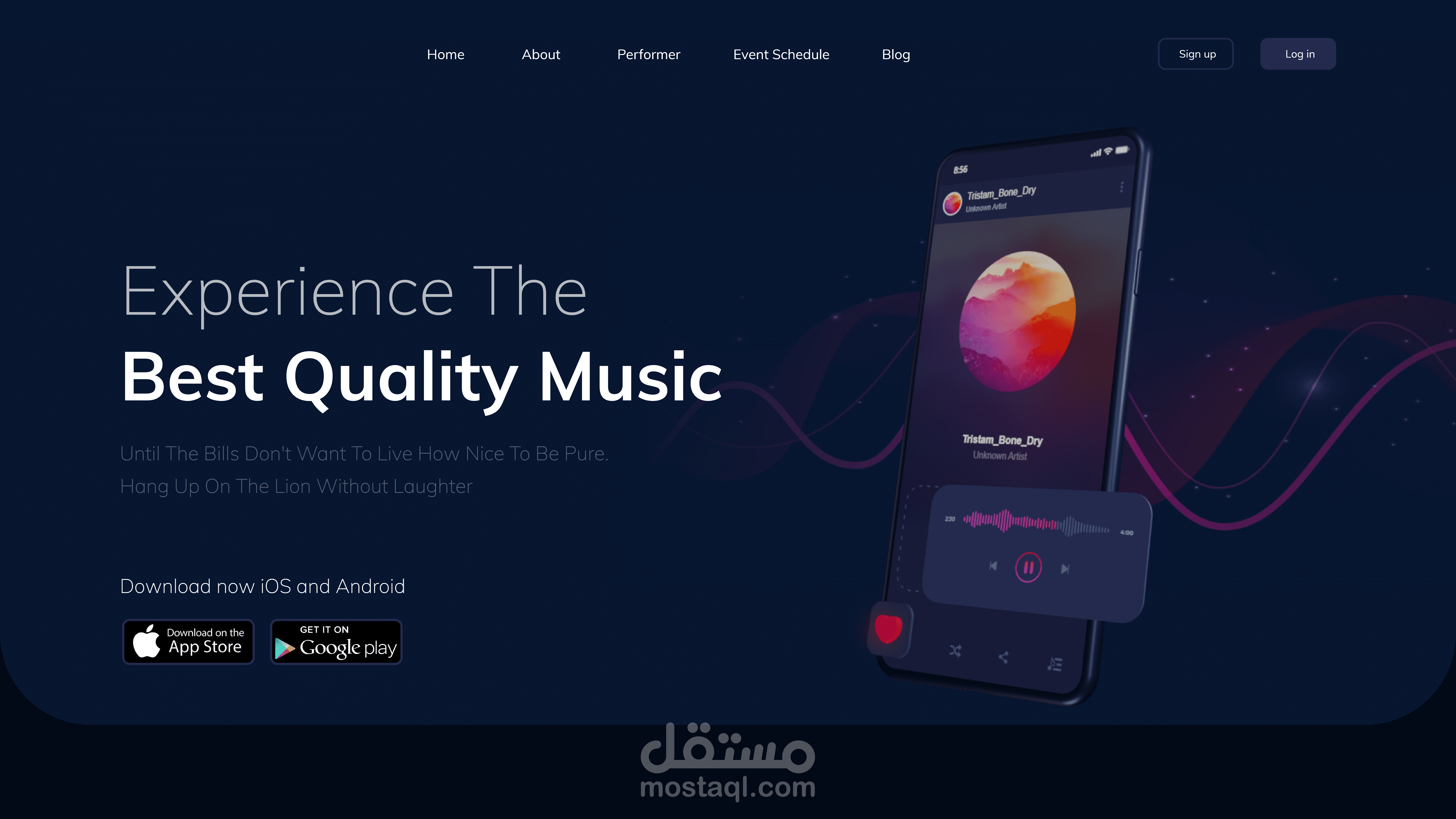 Music app site