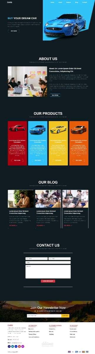 Landing page car