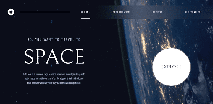 Space Tourism Website