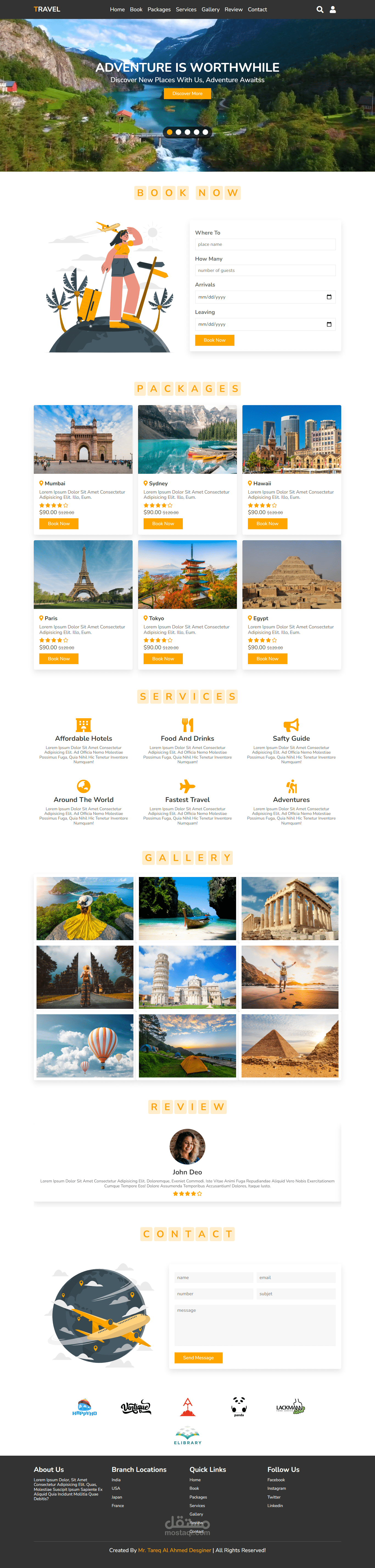 "Design website Responsive "Travel Agency