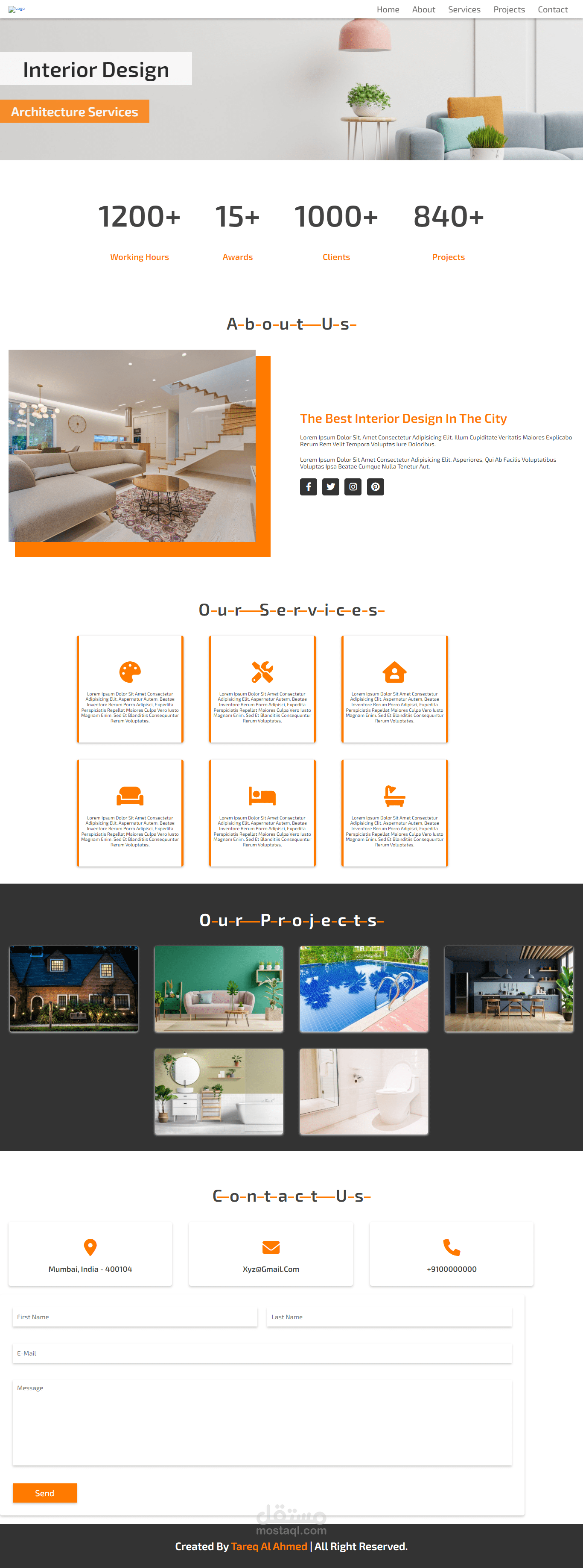 "Design website Responsive "Architecture&Interior