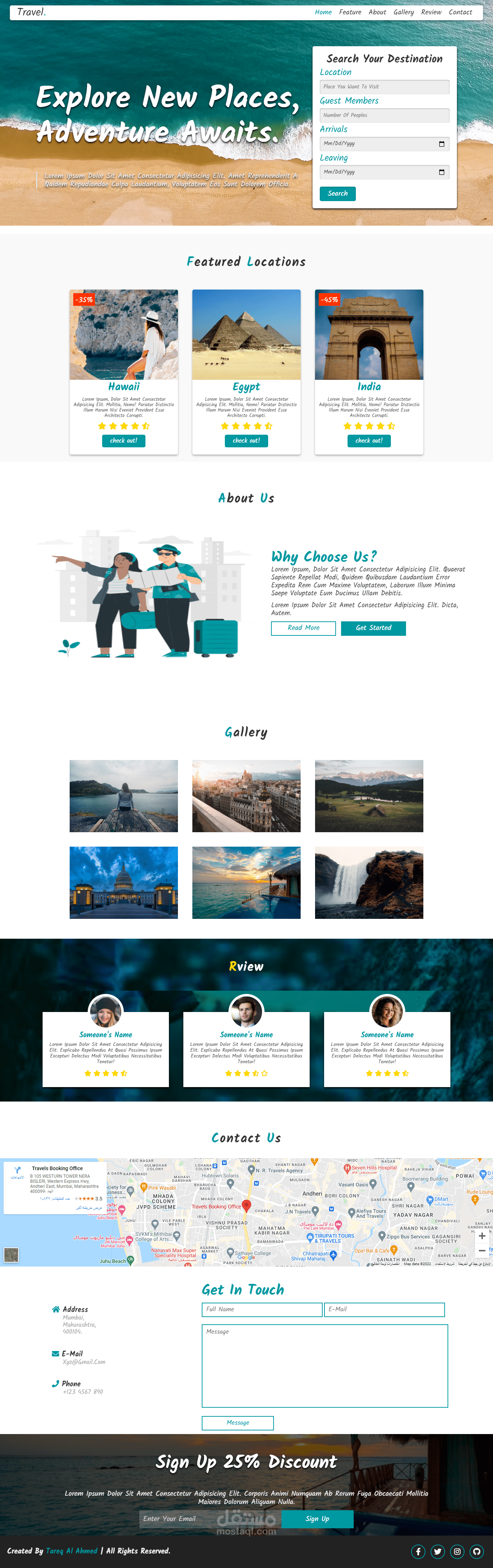  Design Website Responsive Tours Travel Website 