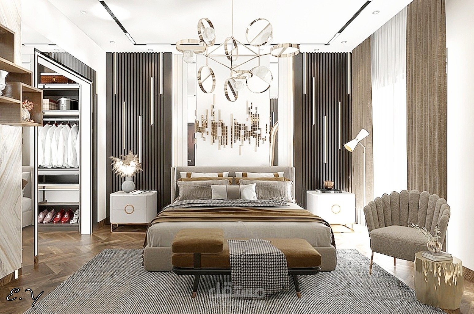 Modern master bedroom