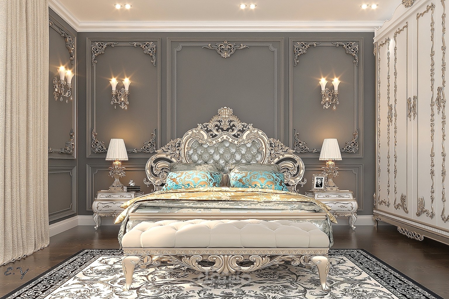 Classic master bedroom