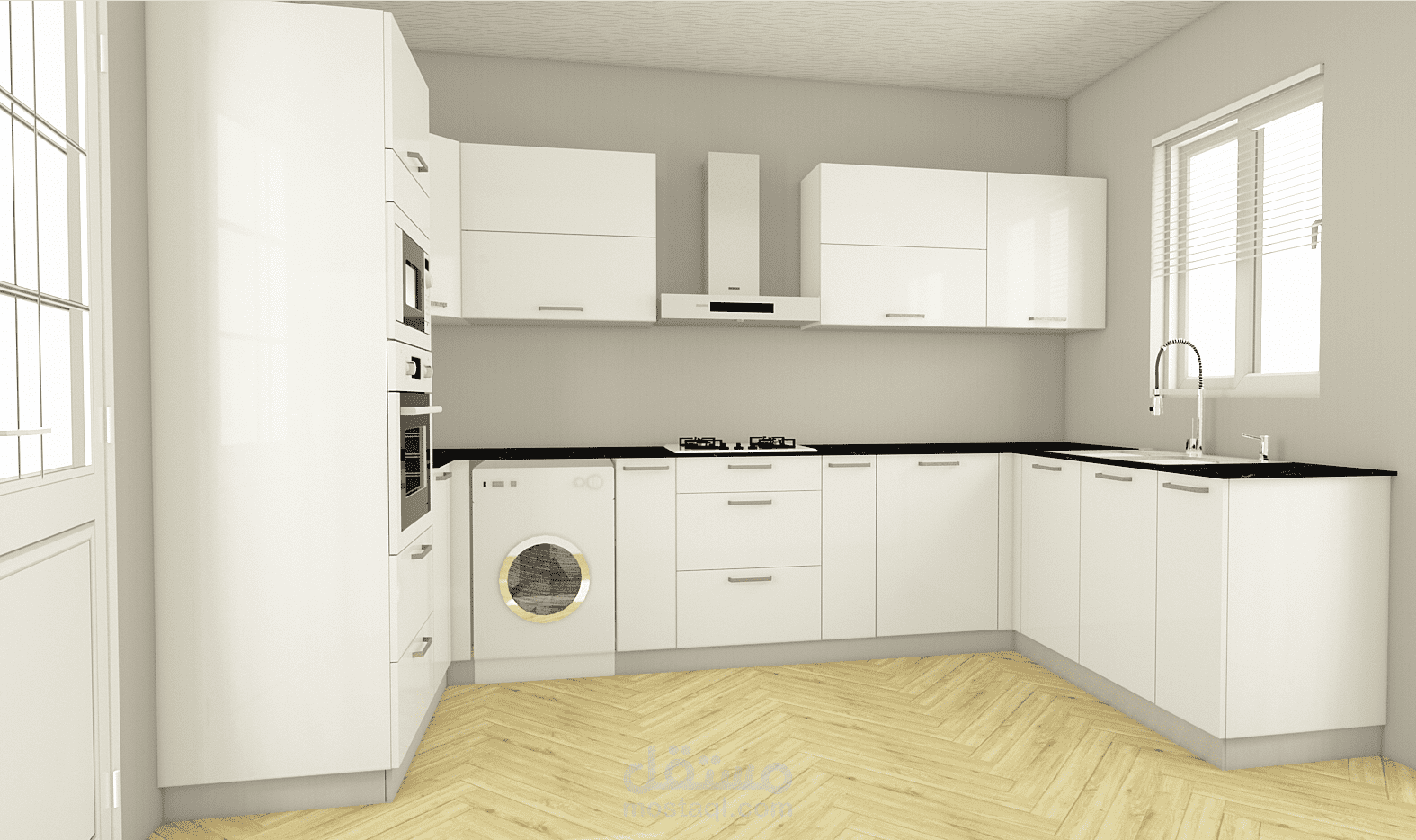 تصاميم مطابخ على برنامج kitchen draw