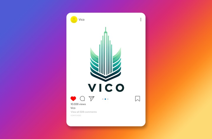 شعار لشركة VICO للمقاولات