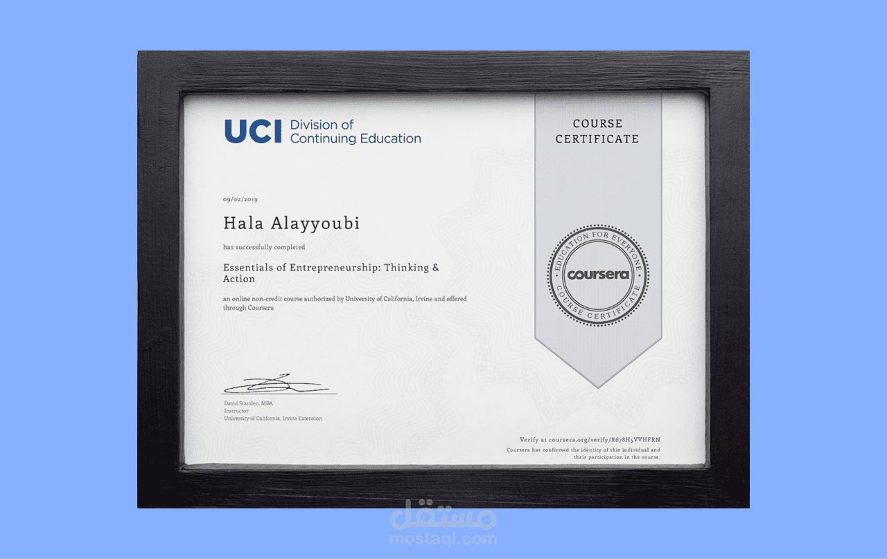 Coursera Certificate