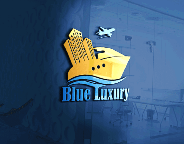 Blue luxury logo