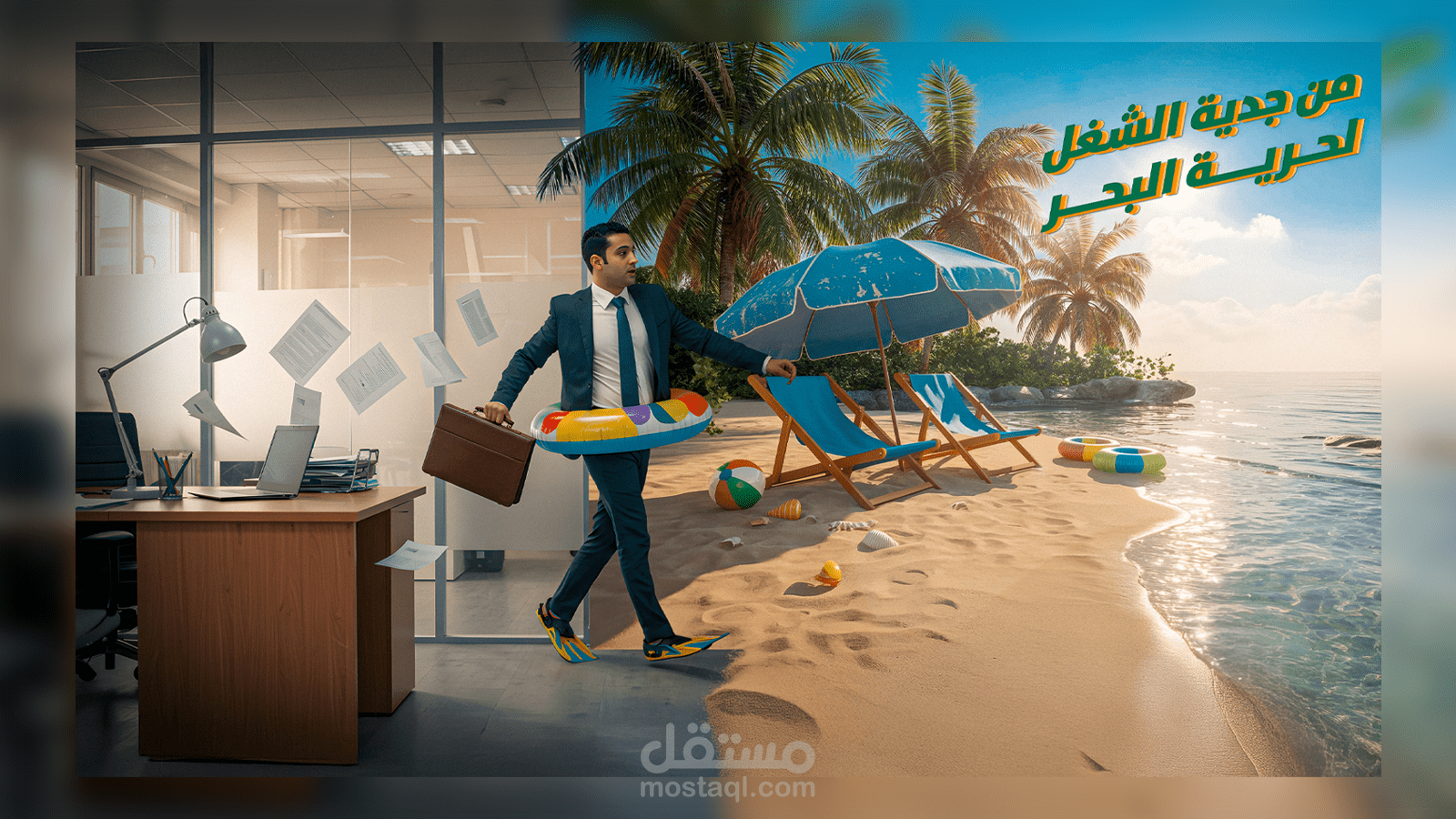 تصميم سوشيال ميديا عن الحجز للمصيف