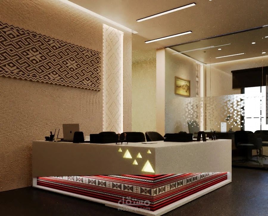 Interior Najdi modern office with - Riyadh