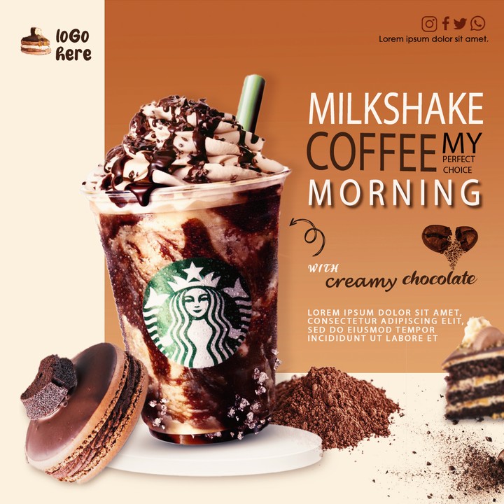 تصميم milkshake coffee