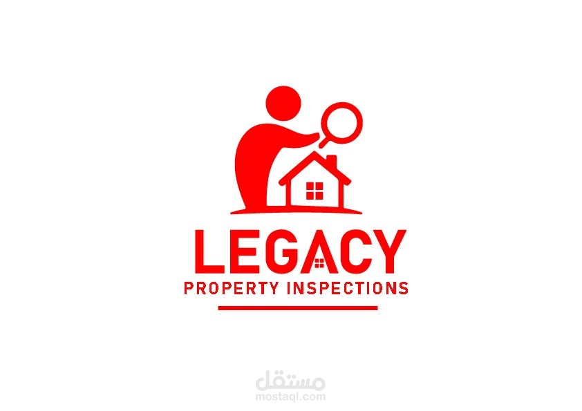 شعار LEGACY Property Inspections يُجسّد بدقة مفهوم تفتيش العقارات