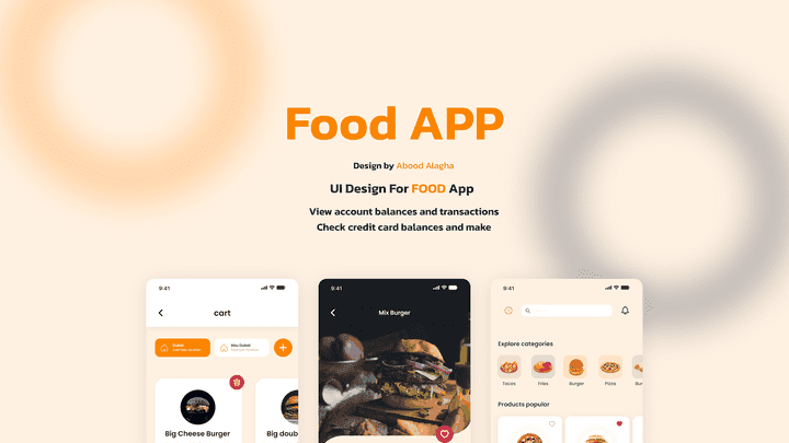 UI Design For Food Delivery App