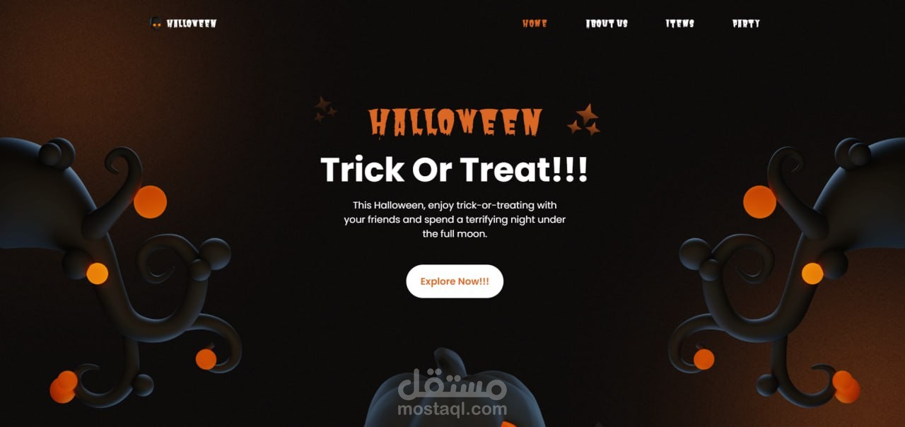 Halloween landing page