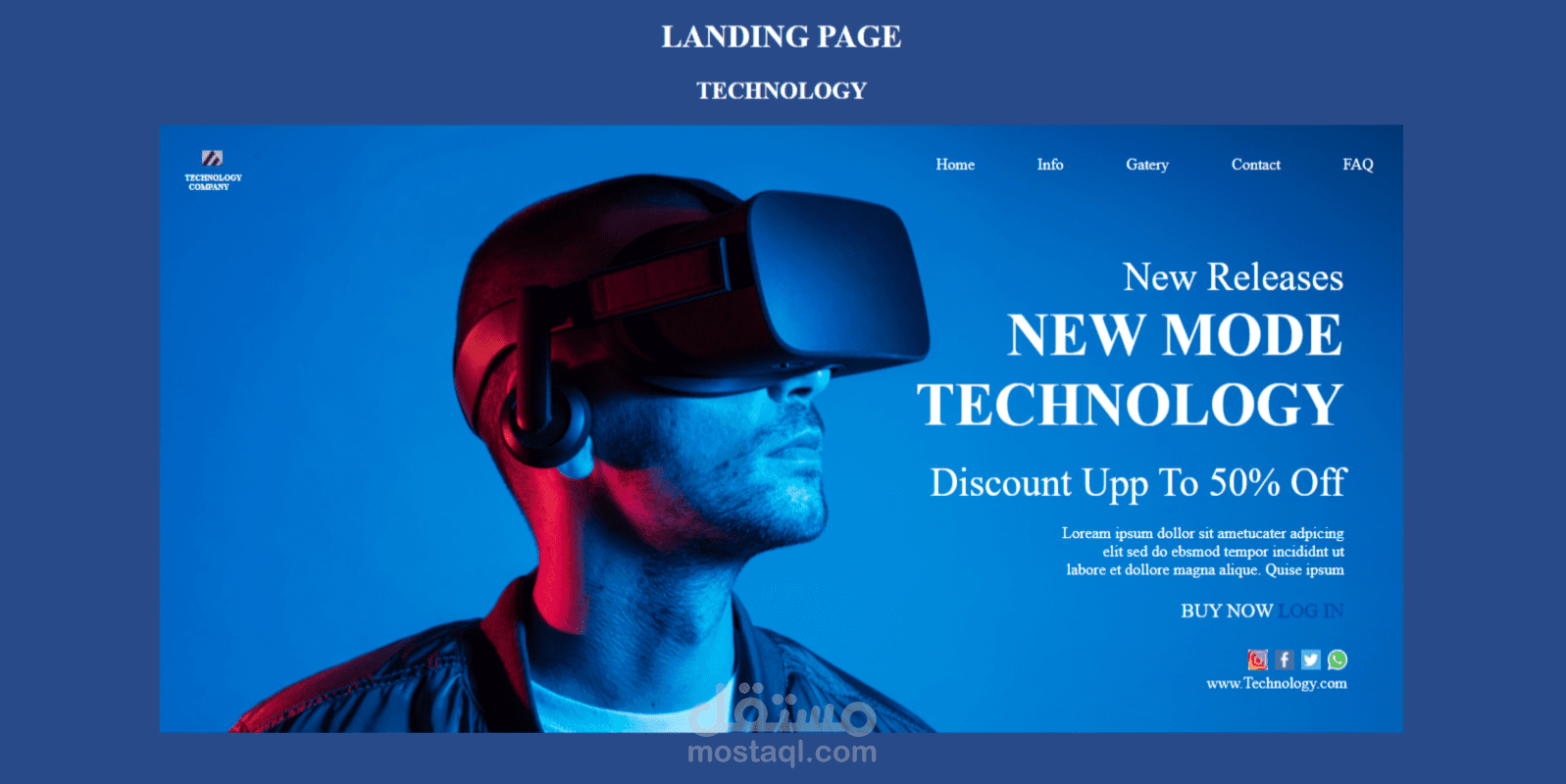 landing page