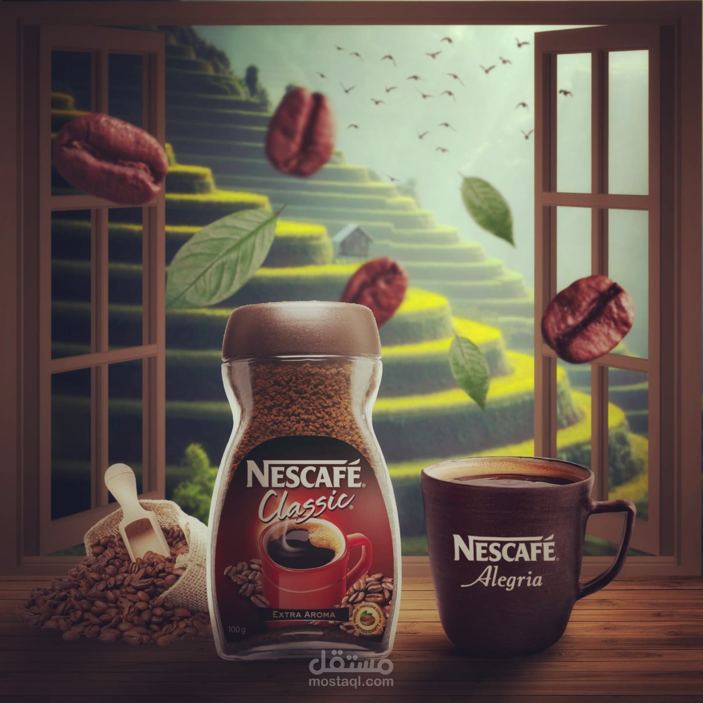 تصميم سوشيال ميديا لمنتج نسكافيه Nescafe