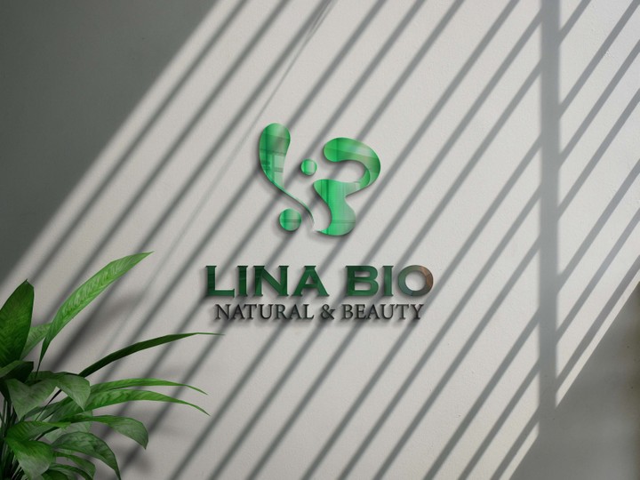 natural cosmetics " lina bio " logo design