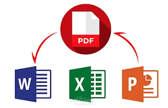 كتابة ملفات pdf أو ملفات مصورة إلى ملفات word