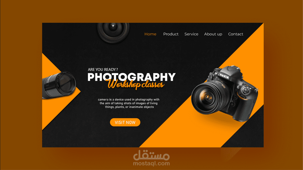 تصميم موقع لفكرة تصوير فوتوغرافي