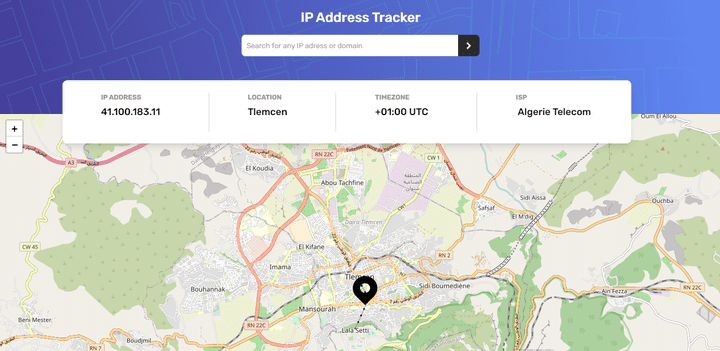 IP Address Tracker