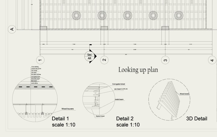 مخطط معماري للاونج | Lounge space - shop drawing