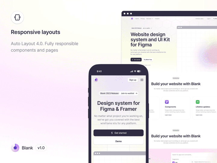 Website design system and Ui Kit for Figma