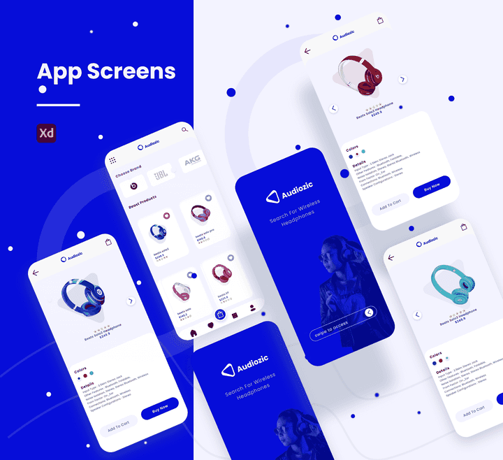 Headphones mobile app - UX/UI