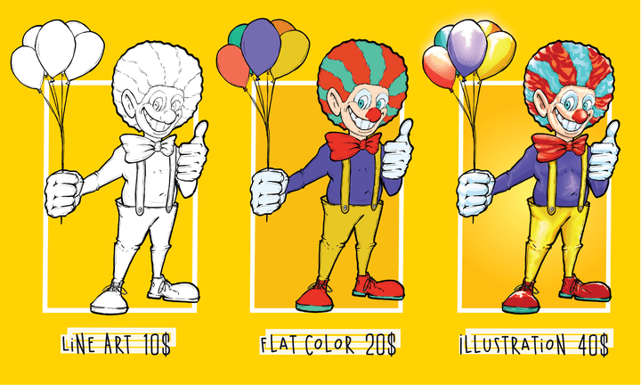 clown with balloons