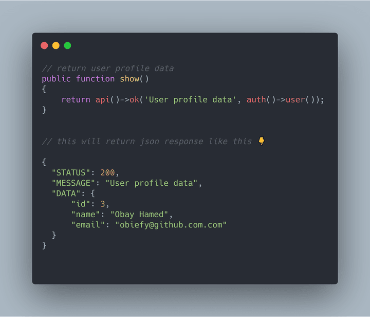 Laravel API package