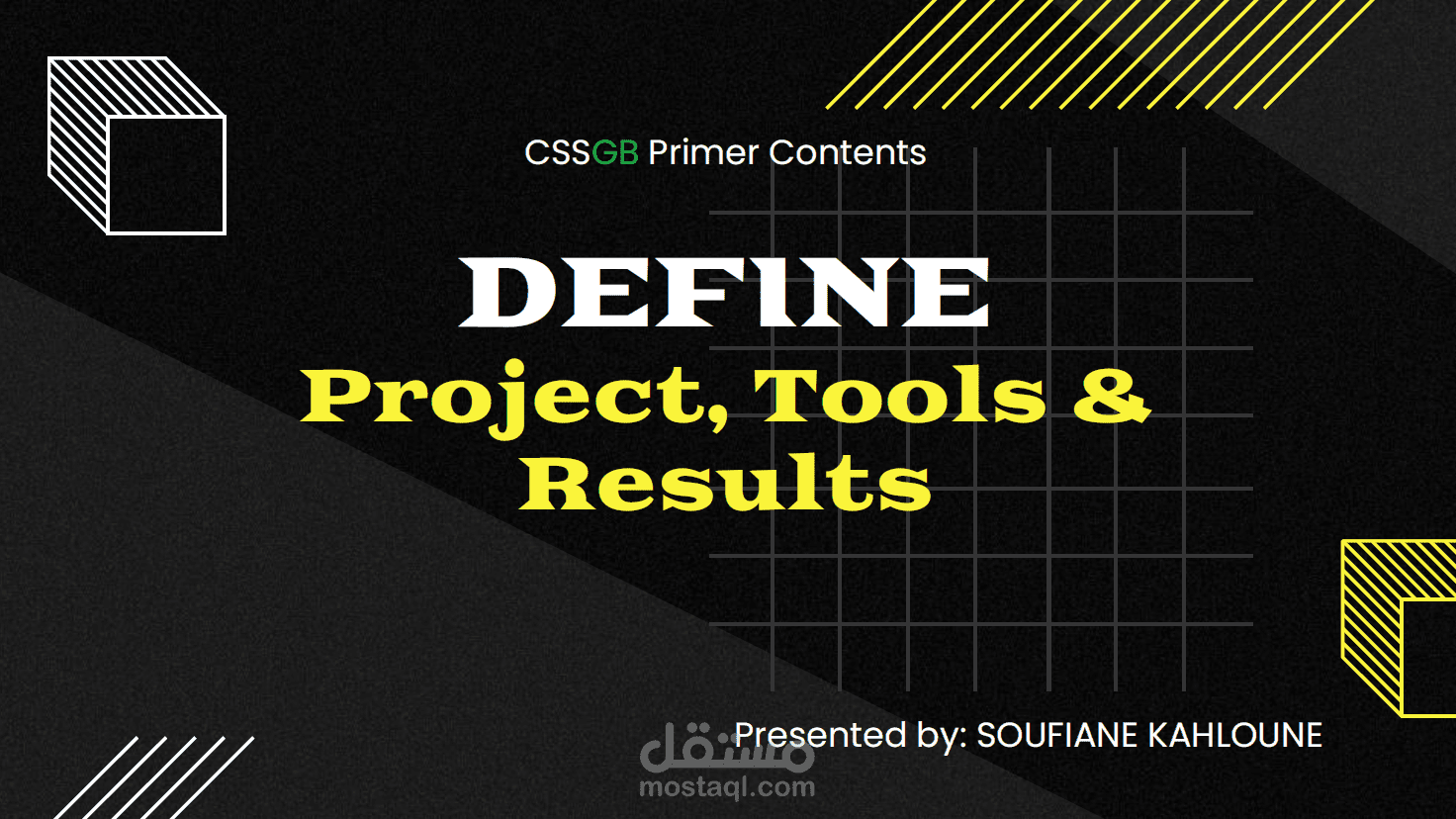 انجاز عرض تقديمي لفقرة من دليل Six Sigma Green Belt CSSGB