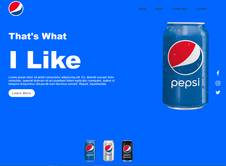 صفحة هبوط ل بيبسي  | PEPSI Landing Page