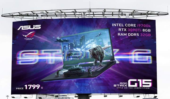 Ad for ASUS Laptop (ROG STRIX G15)