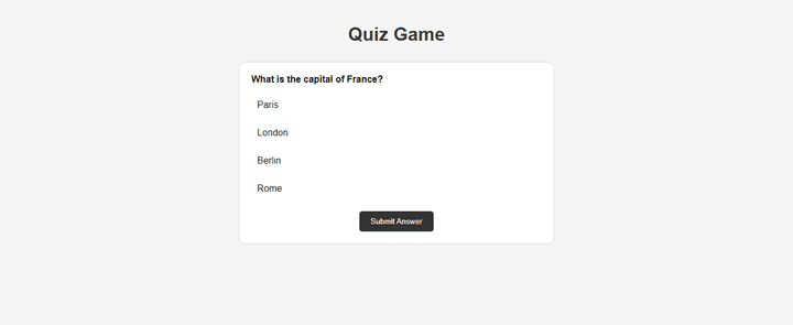 Javascript Quiz Game