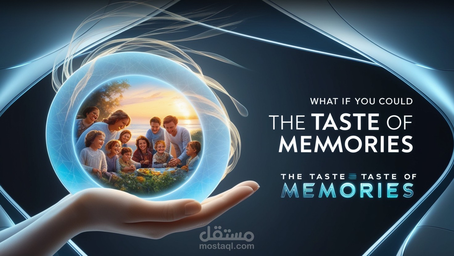 تصميم محتوى احترافي لفيديو تجربتي في استرجاع الذكريات عبر الذكاء الاصطناعي