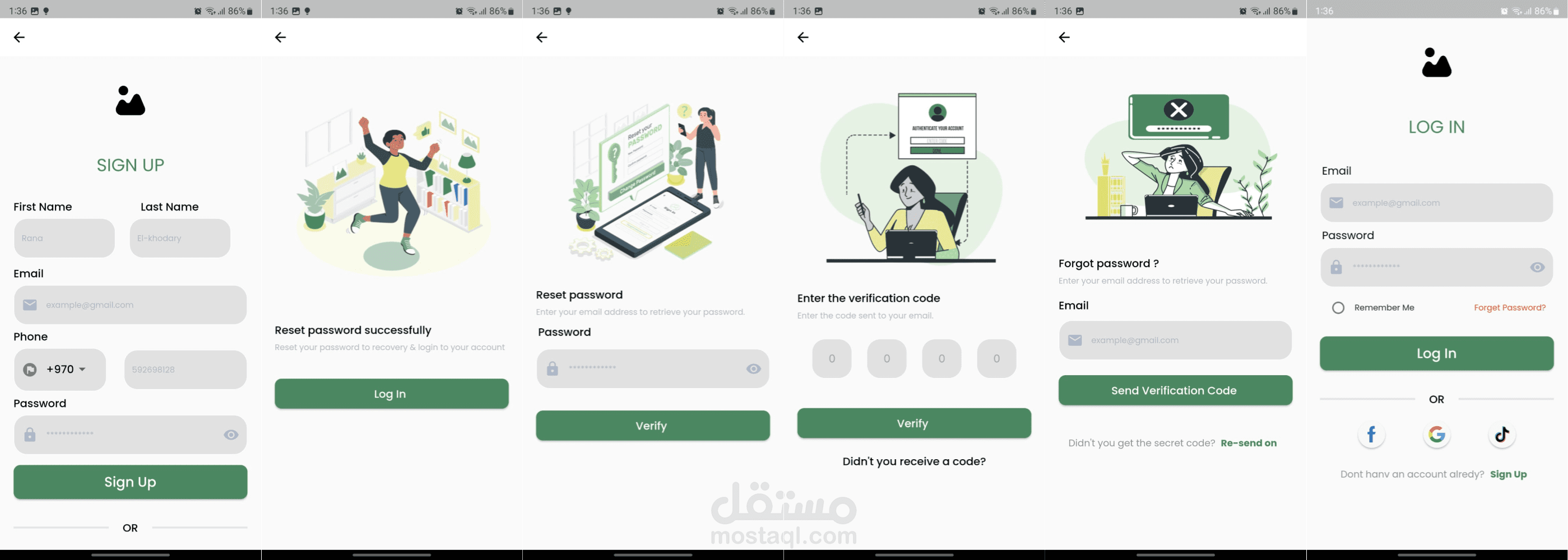 log in system with firebase