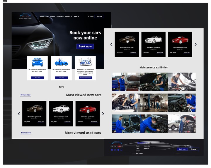 Website for booking cars