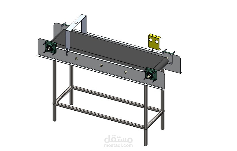 تصميم سير خط إنتاج باستخدام SolidWorks | مشروع تخرج هندسة ميكاترونكس