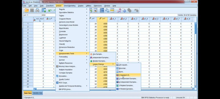 تقرير منجز : تحليل إحصائي بإستخدام برنامج SPSS