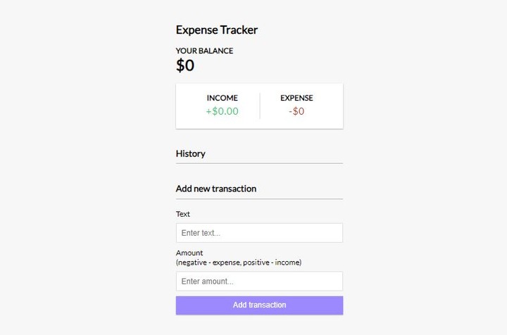 تطبيق Expense Tracker
