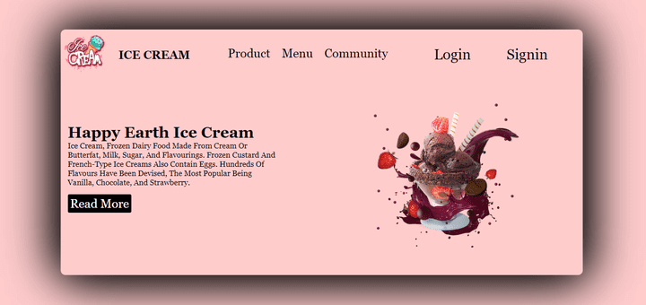 Ice cream advertisement