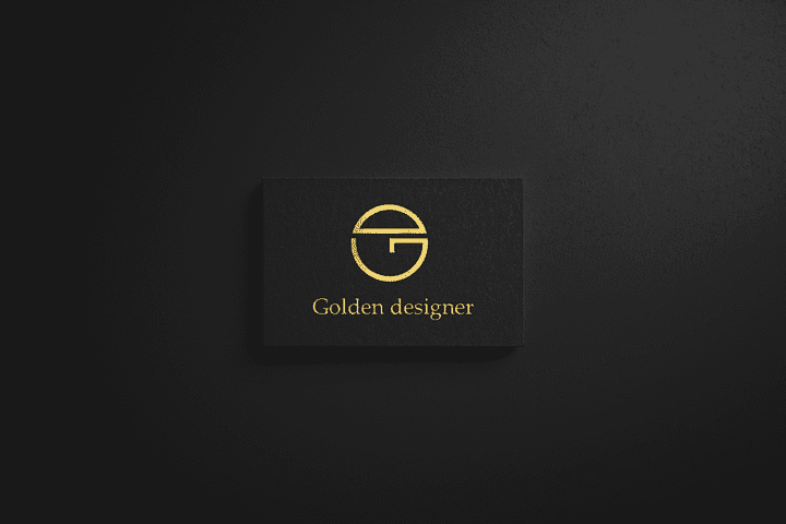 Golden designer logo